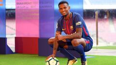 El lateral derecho portugu&eacute;s del Barcelona, Nelson Semedo, en su presentaci&oacute;n.