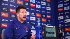 Simeone, en sala de prensa. 