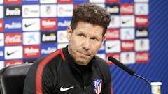 Simeone en rueda de prensa. 