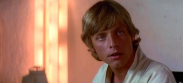 Así lucía Mark Hamill en 1977 como Luke Skywalker en la primera cinta de la saga de Star Wars.