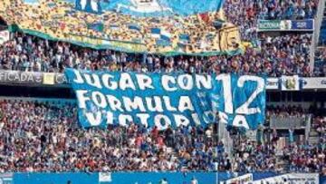 <b>AMBIENTAZO. </b>Así lucía La Rosaleda en los instantes previos al comienzo del Málaga-Sevilla.