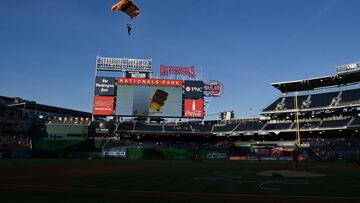 An Army plane delivering skydivers to the Washington Nationals Park triggers false alarm evacuation at U.S. Capitol