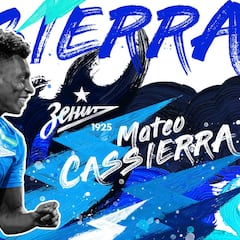 Mateo Cassierra, nuevo jugador del Zenit de Rusia