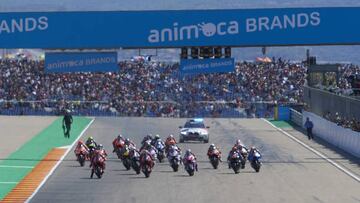 Salida de MotoGP en Japón.