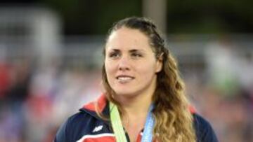 Natalia Duco quedó muy contenta con su medalla de bronce.