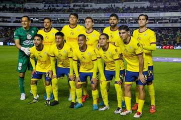 America team group during the 1st round match between Queretaro and America as part of the Liga BBVA MX, Torneo Apertura 2024 at La Corregidora Stadium on January 10, 2024 in Santiago de Queretaro, Mexico.