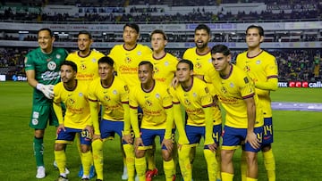America team group during the 1st round match between Queretaro and America as part of the Liga BBVA MX, Torneo Apertura 2024 at La Corregidora Stadium on January 10, 2024 in Santiago de Queretaro, Mexico.