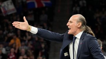 El entrenador del Baskonia, Dusko Ivanovic, habl¨® en la previa del partido de su equipo ante el Baskonia, en la 23? jornada de la Euroliga 2023-24.