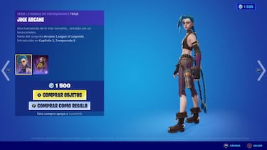 Fortnite: skin Jinx Arcane de League of Legends ya disponible; precio y contenidos
