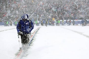 El New Era Field de Buffalo se pintó de blanco con la espectacular nevada que cayó en el juego entre los Indianapolis Colts y los Buffalo Bills. El juego terminó 13-7 en favor de los Bills. La temperatura estaba en -2 grados centígrados con vientos de 29 kilómetros por hora.