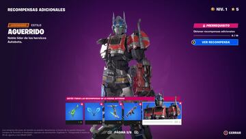 fortnite capitulo 4 temporada 3 tierras salvajes optimus prime transformers como conseguir la skin