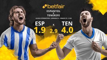 RCD Espanyol vs. CD Tenerife: horario, TV, estadísticas, clasificación y pronósticos