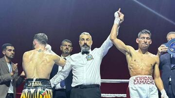 Jordan Camacho tras proclamarse campeón EBU Silver del peso gallo ante Vicenzo La Femina.