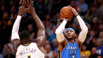 Carmelo deja atrás a Iverson en otro final horrible de OKC (4-7)