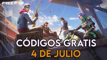 Free Fire códigos gratis 4 de julio