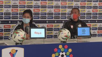 Albeiro Erazo y Fany Gauto, entrenador y capitana de Independiente Santa Fe se mostraron ilusionados con darle la vuelta al resultado ante Cali en la final