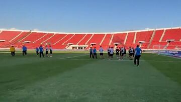 ¡Coquimbo alcanzó a entrar a la cancha del Estadio Nacional!