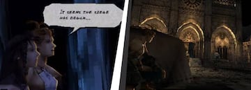 Vagrant Story, uno de los primeros t赤tulos en simular una fuente de luz trasera, la que define el relieve de los personajes y los despega del fondo.