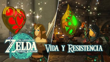 the legend of zelda tears of the kingdom nintendo switch guia como mejorar salud resistencia