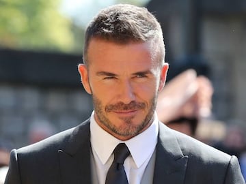 WINDSOR, UNITED KINGDOM - MAY 19: David Beckham arrives at St George&#039;s Chapel at Windsor Castle before the wedding of Prince Harry to Meghan Markle on May 19, 2018 in Windsor, England. (Photo by Ian West - WPA Pool/Getty Images)