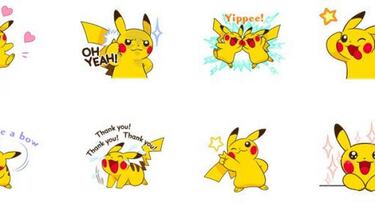 Pikachu irrumpe en Line con un set de Stickers