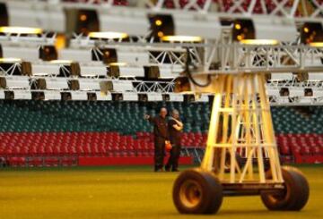 The Principality Stadium is getting ready to host the 2016/17 Champions League final between Juventus and Real Madrid on 3 June.