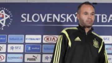 Andrés Iniesta, en sala de prensa.