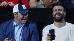 El futbolista del Barcelona Gerard Piqu&eacute; presenci&oacute; este domingo en directo junto al actor estadounidense Kevin Spacey la final del ATP World Tour Finals de Londres entre Andy Murray y Novak Djokovic.