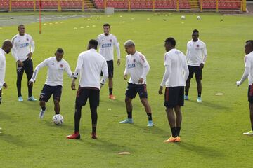 El equipo de Héctor Cárdenas tuvo su última práctica en El Campín de Bogotá antes de viajar a España para el amistoso ante Arabia Saudita.