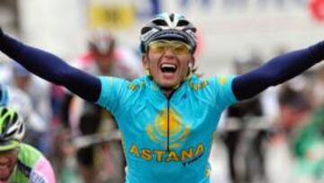 <b>KAZAJO. </b>Maxim Iglinski, del Astaná, fue el ganador de la etapa.