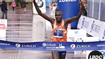 Kiprono y Negesse triunfan en la Maratón de San Sebastián