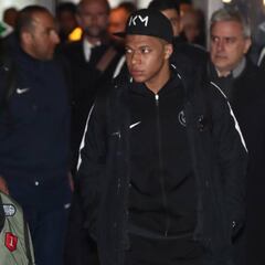 Euforia con Neymar, Cavani y Di María a su llegada a Madrid
