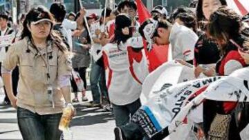 Manifestación frente a la sede de Honda