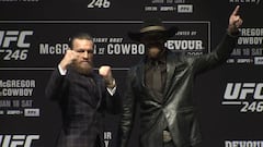 Conor McGregor y Donald Cerrone durante la rueda de prensa del UFC 246.