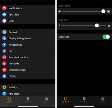 ¿No ves bien la letra del Apple Watch? Así puedes cambiar su tamaño