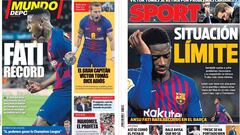 Ansu-Dembélé: la cara y la cruz en la prensa de Barcelona