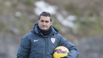Valverde, durante un entreno.