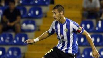 <b>ELIMINADO. </b>Samuel Llorca, ante el Alcoyano, en Copa.