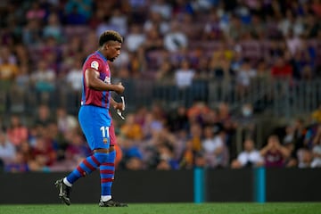 Adama Traoré in the LaLiga match between FC Barcelona and Villarreal CF at Camp Nou on May 22