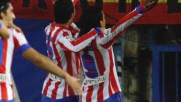 Falcao celebra su gol.