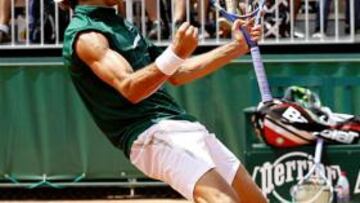 Rubén Ramírez Hidalgo celebró por todo lo alto su triunfo ante Marin Cilic.