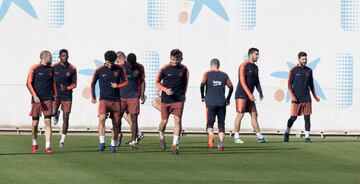 Barça put in one last session before the final against Sevilla