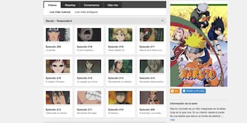 Naruto en Crunchyroll