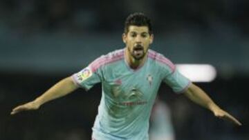 Nolito celebra un gol con el Celta.