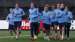 El Atl&eacute;tico F&eacute;minas, el pasado viernes en su primer entrenamiento de 2015.