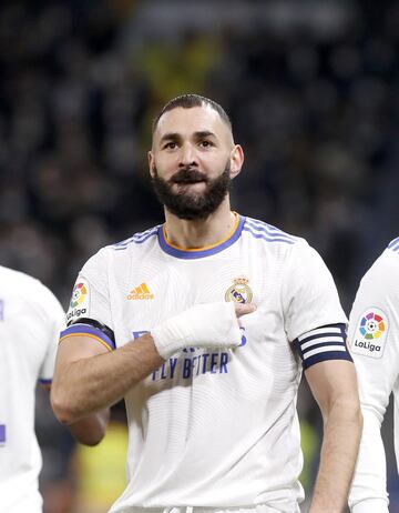 1-0. Karim Benzema celebra el primer gol.
