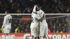 Marcelo Vieira and Sergio Ramos of Real Madrid CF during the match between FC Barcelona v Real Madrid of Copa del Rey, semifinals, first leg, 2018-2019 season. Camp Nou Stadium. Barcelona, Spain - 06 FEB 2019