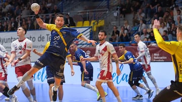 Guilherme Calvado, del Recoletas Atlético Valladolid, en un lanzamiento.