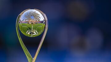    The Champion Trophy during the game Atlante vs Atletico Morelia, corresponding to the First Leg match of the 2020-2021 Champion of Champions Grand Final of the 2021-2022 Season of the Liga BBVA de Expansion MX, at Ciudad de los Deportes Stadium, on May 18, 2022 .

<br><br>

Trofeo de Campeon durante el partido Atlante vs Atletico Morelia, correspondiente al partido de Ida de la Gran Final Campeon de Campeones 2020 -2021 de la Temporada 2021-2022 de la Liga BBVA Expansion MX, en el Estadio Ciudad de los Deportes, el 18 de Mayo de 2022.