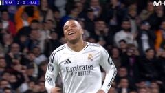La cara viral de Mbappé tras marcar un gol inverosímil: carne de Gifs su reacción